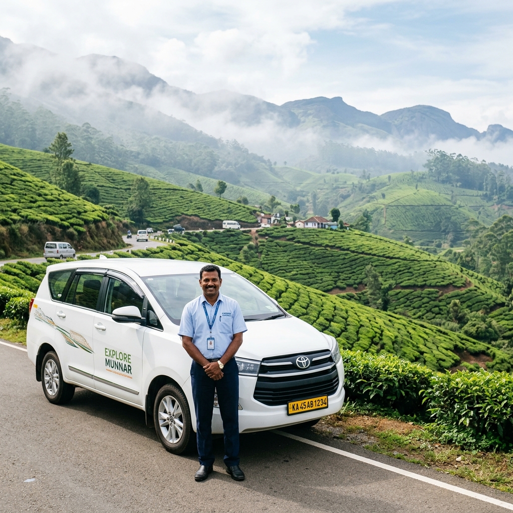 Ashish Rathod with Parackal Travel Hub vehicle